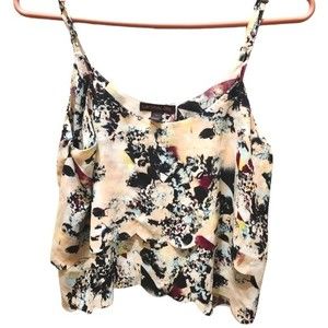 Material Girl Crop Top, Women, Size M. Pink and Black